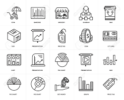 Set Of 20 Icons Such As Price Tag Graph Get Money Pie Chart
