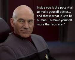 With patrick stewart, jonathan frakes, levar burton, michael dorn. I Can T Help That Everything The Man Says Is Quotable Star Trek Quotes Star Trek Trek