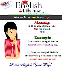 Not To Have Much Up Top English Vocab English Lessons English Language