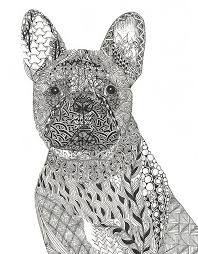 Zentangle Inspired French Bull Dog By Dianne Ferrer In 2020 Zentangle Artwork Dog Print Art Zentangle Animals