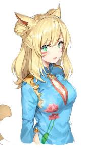 The fact that blond hair, white skin and blue eyes originated only as recently as 8000 years ago (6000 b.c) is remarkable , however there are some people that believe that these genes weren't simply the cause of natural selection but rather interbreeding with other species of humans. Cute Anime Girl Blonde Hair Green Eyes Anime Wallpapers