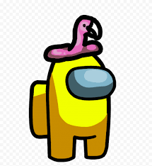 Hd Among Us Crewmate Yellow Character With Flamingo Hat Png Funny Wallpapers Character Flamingo