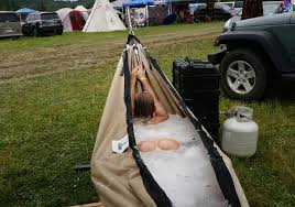 This type of hammock, unlike the average hammocks we see in the market the portable hot tub hammock's target market is actually those individuals who seek adventures in any forms and any given situations. Hydro Hammock Portable Hot Tub Hammock