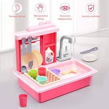 Check spelling or type a new query. Buy Kids Kitchen Play Sink Dishes Toys Electric Dishwasher Playing Sink Toy With Running Water Play House Pretend Role Play Kitchens Set Toys For Girls Toddlers Childrens Kitchen Helper Playsets Online