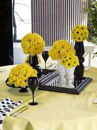 Black And White Centerpieces For Parties Amazing Yellow And Black Centerpiece Striking Look Black Centerpieces Black Party Decorations Black And White Centerpieces