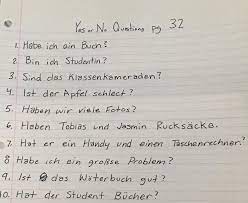 Working On Yes Or No Questions For German 1 How Am I Doing German