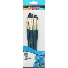 Fine camel hair brushes are held in seamless, double crimped, aluminum ferrules. Daler Rowney Simply Natural Brush Sets Himalaya Fine Art Supplies