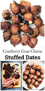 Cranberry Goat Cheese Stuffed Dates An Easy Appetizer To Bake Or Grill Using Medjool Dates Goatcheese Stuffedd Appetizers Appetizer Recipes Appetizers Easy