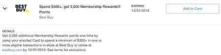The green card allows you to earn rewards from the american express membership rewards scheme. Save At Best Buy With Amex Offers One Mile At A Time