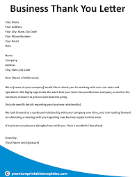 Business Thank You Letter Premium Printable Templates Home Title Business Letter Template Thank You Letter Business Thank You Cards