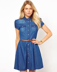 Beautiful Denim Dress Attire Women Denim Dress Womens Dresses