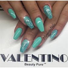 Gelnagel Turkis Glitzer Nagelideen Nagellack Kunst Nagelkunst