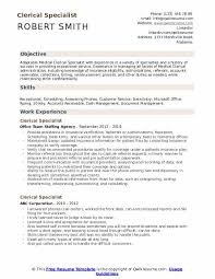 clerical specialist resume samples