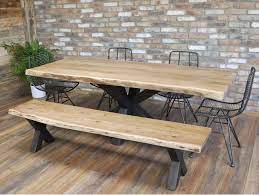 All of our dining table bases are available in brushed stainless steel which has been hand welded to precision, giving each table it's unique style. Living Edge Industrial Dining Table My Vintage Home