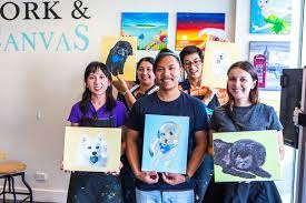 What is cork and canvas? Australian Dog Lover Champainting By Cork And Canvas