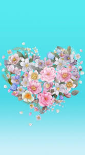 Top view of heart sign made of eustoma flowers and greeting card with happy mothers day lettering on wooden table. Heart Made Of Flowers Iphone Wallpaper Flower Wallpaper Flowery Wallpaper