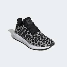 Black And White Leopard Print Tennis Shoes Adidas Swift Run Shoes White Adidas Us Cheetah Shoes Adidas Outfit Shoes Black Shoes Women