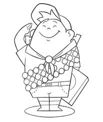 Russell 8 Year Old Wilderness Explorer Coloring Page From Up Category Select Coloring Books Cool Coloring Pages Coloring Pages For Kids