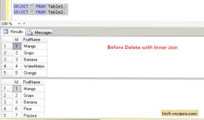 Sql (structured query language) (sql) mysql update join example with inner join clause. Loschen Und Aktualisieren Von Zeilen Mit Inner Join In Sql Server Datenbank Tipps Und Nutzliche Informationen Zu Webdesign Und Webentwicklung