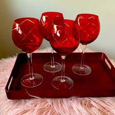 Find many great new & used options and get the best deals for pottery barn claro wine glass 5727381 at the best online prices at ebay! Pottery Barn Dining Pottery Barn Cut Glass Ruby Red Wine Glasses Set 4 Poshmark