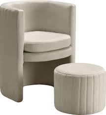 2 accent tables, 1 coffee table. In Stock Selena 2 Piece Velvet Accent Chair And Ottoman Set Contemporary Armchairs And Accent Chairs By Meridian Furniture Houzz