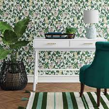 White Painted Desk By Target S Opalhouse Brand Bohemian Wooden Desk With Drawers Creates Functional S Writing Desk With Drawers Wood Writing Desk Painted Desk Target opalhouse decor!hope you all enjoyed my guest bedroom makeover and tour! pinterest