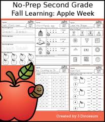 No Prep Second Grade Fall Learning Apple Week Dollar Sale By 3 Dinosaurs Second Grade Cvce Words Word Families