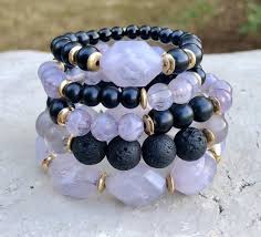 Gemstone Jewelry Unique Gifts For Her Inexpensive Gifts For Etsy In 2020 Beaded Bracelets Chunky Bracelets Beads Unique Gifts For Her