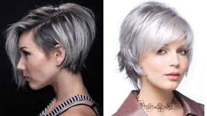 Silver short bob for fine haircut. Short Gray Hairstyles For Older Women Over 50 Gray Hair Colors 2021 2022 Hairstyles