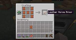 If you're having troubles finding one, you can summon one or use a spawn egg. How To Make A Leather Horse Armor Minecraft Recipe