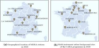 Carte de france avec les 13 nouvelles régions de la métropole et les 5 régions d'outre mer, les régions sont mises en évidence par des couleurs différenciées et contrastée. Environmental Impacts Of Pre During And Post Lockdown Periods On Prominent Air Pollutants In France Springerlink