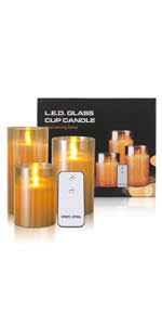 Amazon Com Kithouse 10 Set Christmas Window Candles Lights With Timer Battery Operated Electric Led Taper Candles Flameless For Windows Christmas Gold Candle Holders Suction Cups Snowflake Stickers Home Improvement