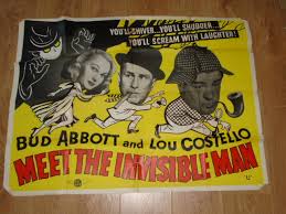 Original Vintage Movie Poster Bud Abbott and Lou Costello Meet the  Invisible Man by EROS Films: Good Poster (1951) Q. | Dublin Bookbrowsers