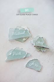 Diy Sea Glass Place Cards Perfect For A Coastal Feel Place Cards Diy Wedding Sea Glass