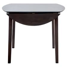 Perfect For Kitchens Lacking Extra Space Or Tight Breakfast Nooks This Espresso Drop Leaf Table From Home Source Dining Table Black Drop Leaf Table Leaf Table