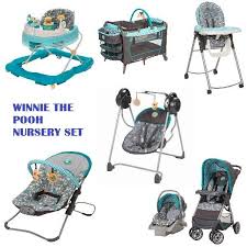 7 Pc Winnie Pooh Set Newborn Baby Infant Playard Stroller Car Seat Walker Swing From 699 0 Newborn Stroller Stroller Winnie The Pooh Nursery