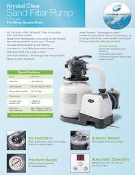 2100 Gph Krystal Clear Sand Filter Pump 110 120v With Gfci In 2020 In Ground Pools Above Ground Pool Pumps Gfci