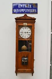 Maybe you would like to learn more about one of these? Sold Price Antique French Oak Cased Bundy Clock Along With An Enamel Sign Entree Des Employeurs The White Enamel Dial On The Clock Reads A Lambert De Valengiennes Fabricant D Enregistreurs St