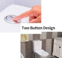 Amazon.com: Piutouyar 3Pcs Dual Push Toilet Button 48mm Flushing Toilet  Tank Button Lever Push Button Toilet Flush Kit with Thread Diameter Silver  For ...