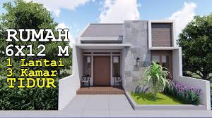 Setiap desain kamar dan kamar mandi dibuat persis, dengan ukuran yang tidak berbeda jauh. Rumah 6x12 M Satu Lantai Dengan 3 Kamar Tidur Youtube