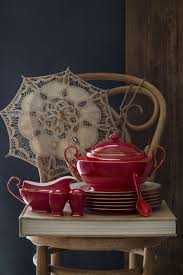 100 prc karaca kirmizi bone china yemek takimi yemek takimi yemek takimlari yemek