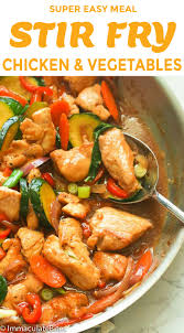 Delicious little bites for an appetizer or a light meal with a salad! Stir Fry Chicken And Vegetables Immaculate Bites