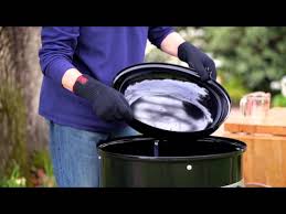 Wipe down the bottom and sides with a paper towel, then apply a thin layer of vegetable oil around the bottom of the. How To Set Up A Smoker Weber Grills Youtube