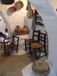 Crete Lassithi Plateau Laographic Museum Of Agios Georgios Traditional Cretan House Chairs Baskets And Pottery In The Spanies Fwtografies Ellada Topia