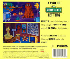 Write out all of the letters in your child?s name. A Visit To Sesame Street Letters 1992 Cd I Box Cover Art Mobygames