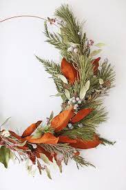 Diy How To Make An Asymmetrical Holiday Wreath Justinecelina