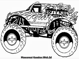 Dengan adanya kegiatan mewarnai, maka kreatifitas dan juga imajinasi sang anak akan berkembang. Gambar Mewarnai Mobil Truk Monster Mewarnai Gambar
