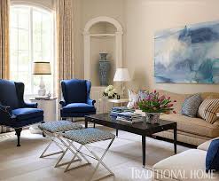 Arkansas Home With A Stylish Palette Blue Living Room Traditional Design Living Room Living Room Designs