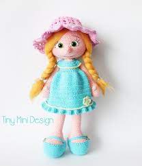 amigurumi mavi elbiseli bebek amigurumi blue drees doll handmade dolls patterns doll patterns amigurumi doll