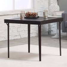 32 Square Wood Folding Table With Vinyl Inset Espresso Walmart Com In 2020 Wood Folding Table Card Table And Chairs Wood Folding Chair